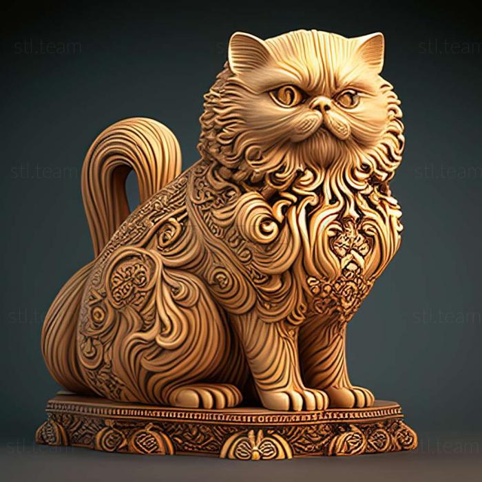3D модель Традиционная персидская кошка (STL)